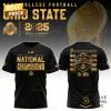 NCAA College Football National Champions 2025 Ohio State Buckeyes – 9 Time National Champions 3D T-Shirt – Red