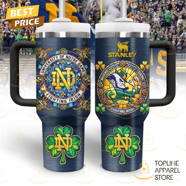 Notre Dame Fighting Irish 2025 Tumbler With Handle And Straw