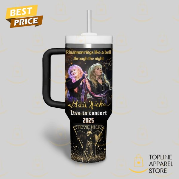 Personalized Stevie Nicks Live Concert 2025 Tumbler With Handle And Straw