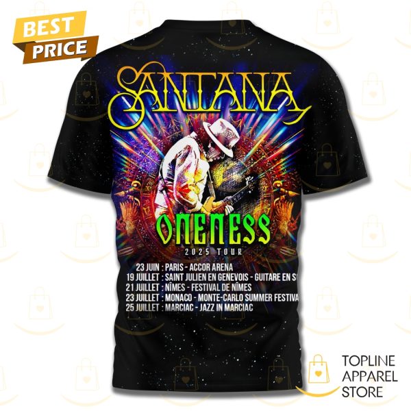 Carlos Santana – Oneness 2025 Tour 3D T-Shirt