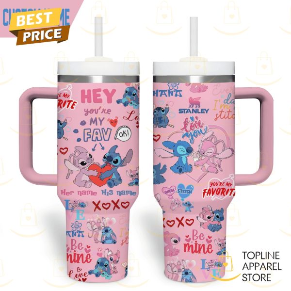 Personalized Stitch – You My Favorite Tumbler With Handle And Straw