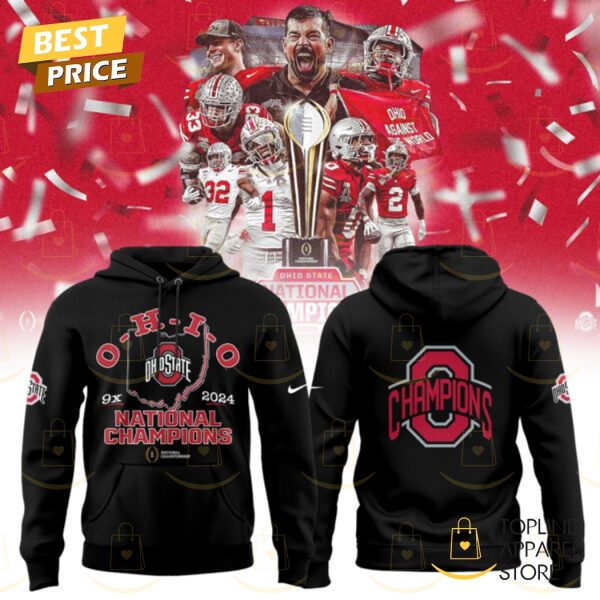 Ohio State Buckeyes 9x 2024 National Champions Hoodie