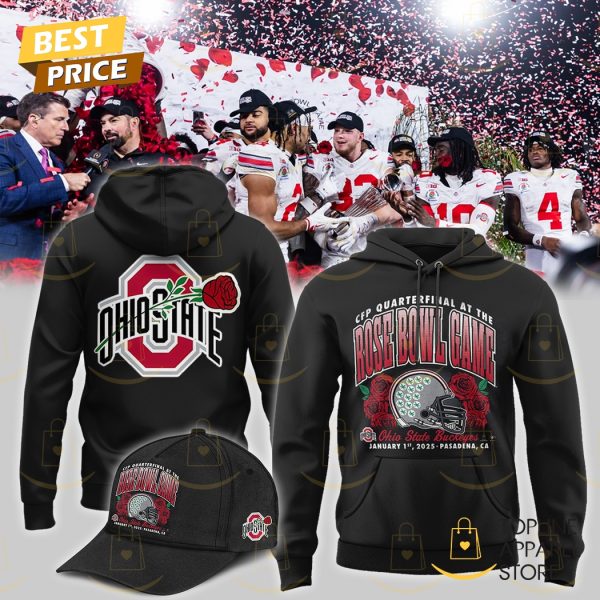 Ohio State Buckeyes CFP Quarterfinal At The 2025 Rose Bowl Game Presented By Prudentinal Champions Hoodie