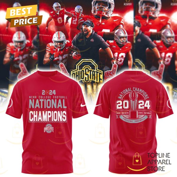 Ohio State Buckeyes College Football 2024 National Champions 3D T-Shirt