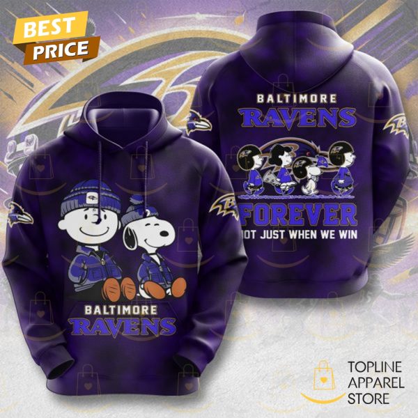 Peanuts x Baltimore Ravens Forever Not Just When We Win Hoodie