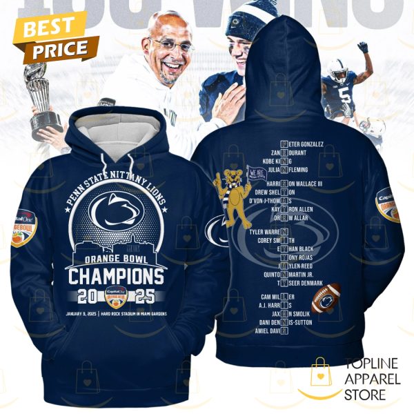 Penn State Nittany Lions Orange Bowl Champions 2025 Hoodie