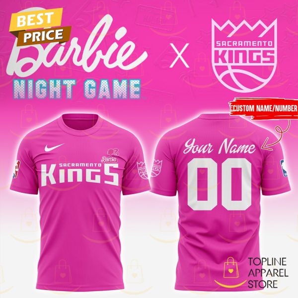 Personalized Sacramento Kings Basketball x Barbie 2025 3D T-Shirt