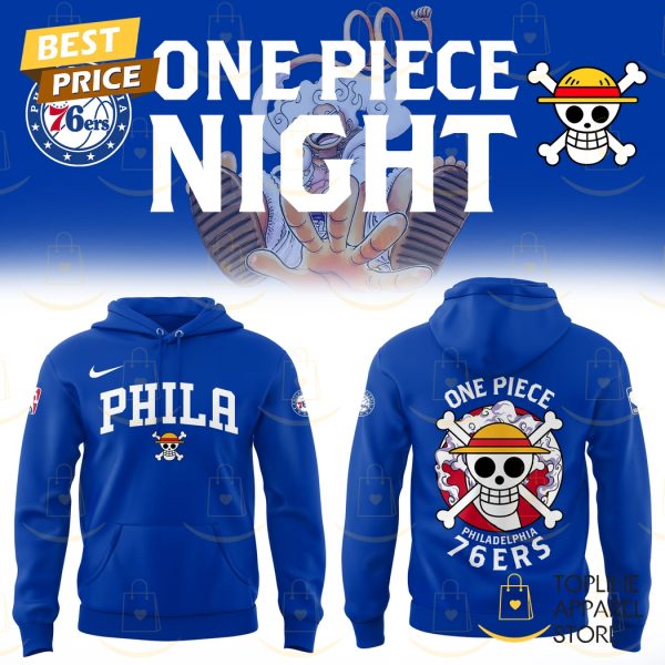 Philadelphia 76ers Basketball x One Piece Night Hoodie