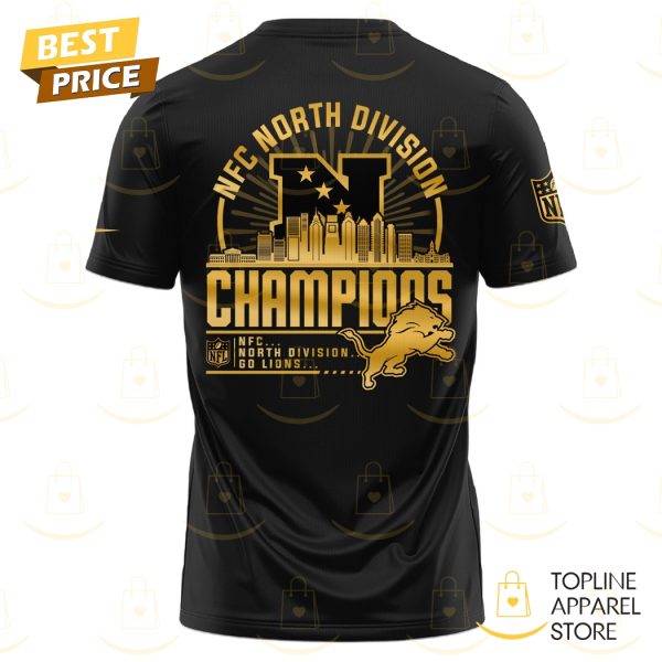 Detrois Lions 2024 NFC North Division Champions 3D T-Shirt