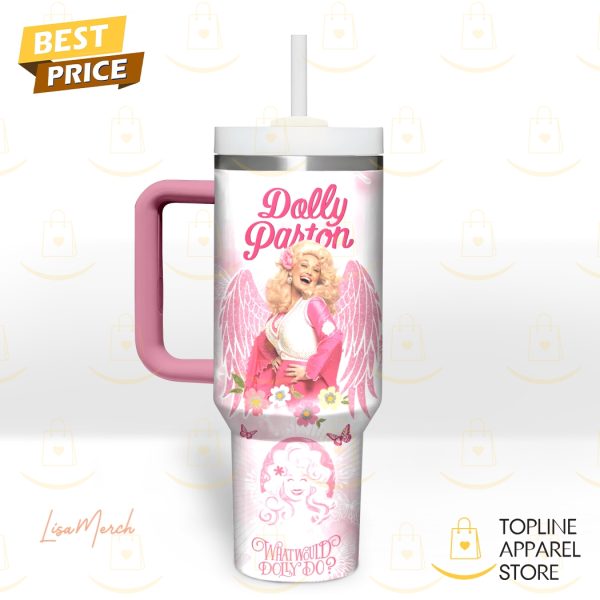 Dolly Parton What Would Dolly Do Tumbler With Handle And Straw