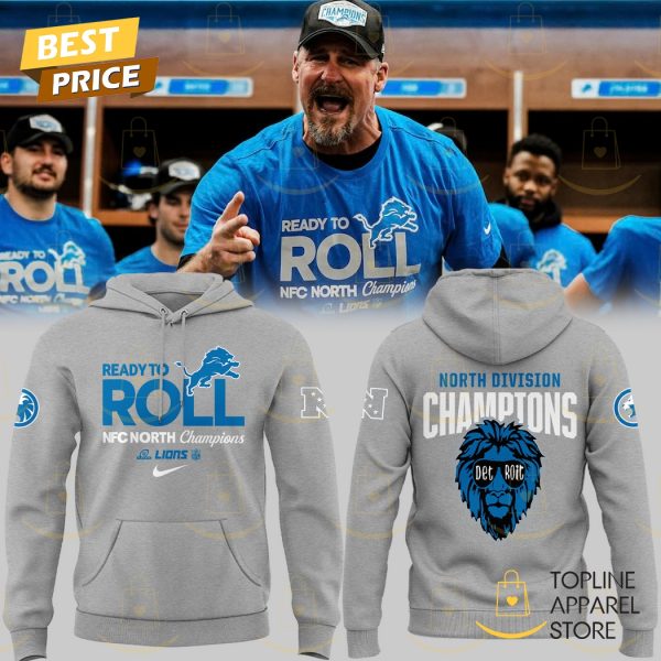 Ready To Roll 2024 NFC North Division Champions Detroit Lions Hoodie – Grey