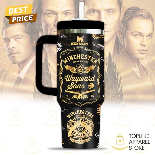 Winchester Brothers Supernatural Tumbler With Handle And Straw