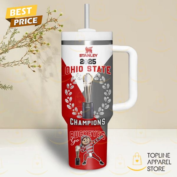 2025 Ohio State Buckeyes Champions – Go Buckeyes Tumbler With Handle And Straw