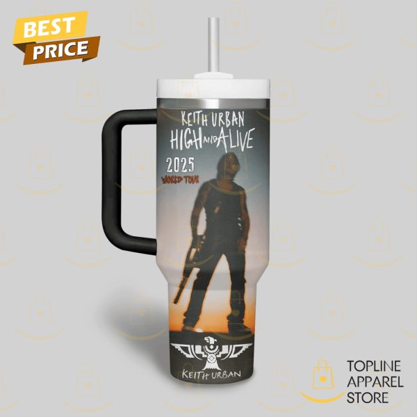 Personalized Keith Urban High And Alive World Tour Tumbler With Handle And Straw