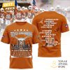 Texas Longhorns 2024 Cotton Bowl Champions 3D T-Shirt – Orange