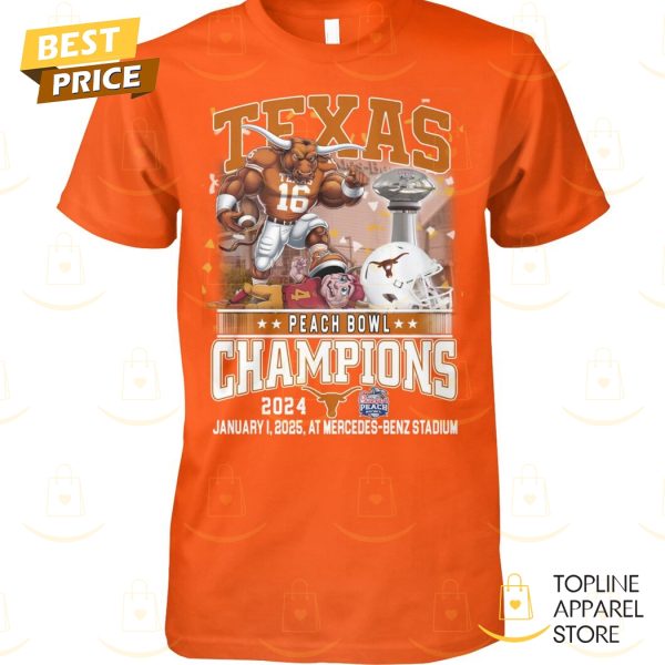 Texas Longhorns Peach Bowl Champions Unisex T-Shirt