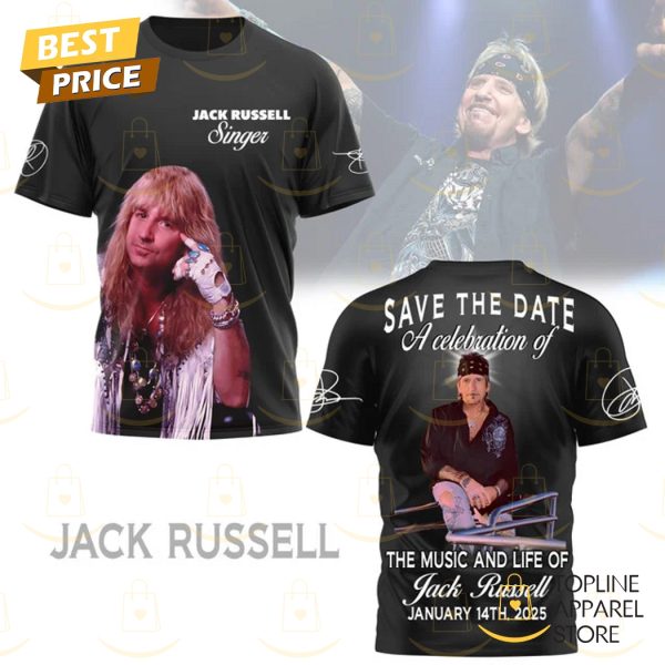 The Music And Life Of Jack Russell 2025 Signature 3D T-Shirt