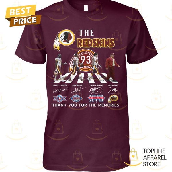 The Redskins – Washington Commanders  93 Anniversary Signature Thank You For The Memories Unisex T-Shirt