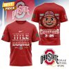 Title National Championship Bound 2025 College Football Playoff Champions Ohio State Buckeyes 3D T-Shirt – White