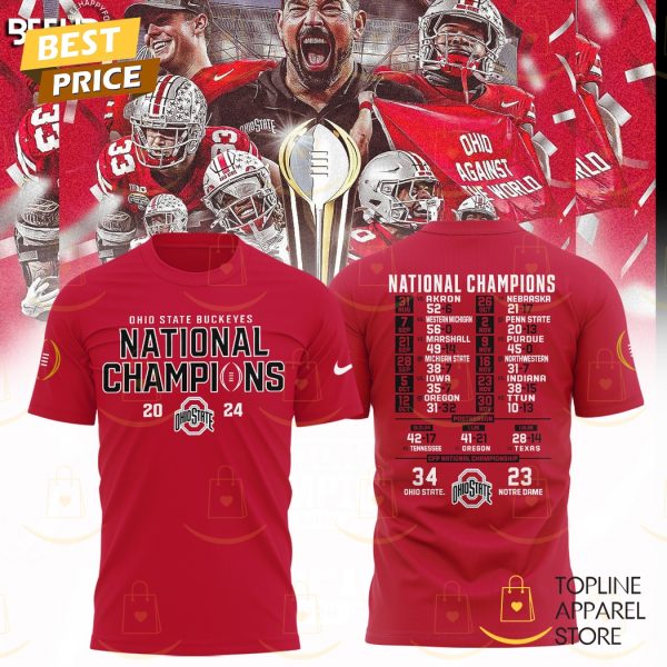 Ohio State Buckeyes National Champions 2024-2025 3D T-Shirt