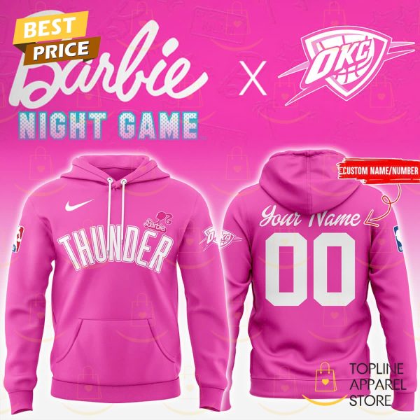 Personalized 2025 Oklahoma City Thunder x Barbie Hoodie