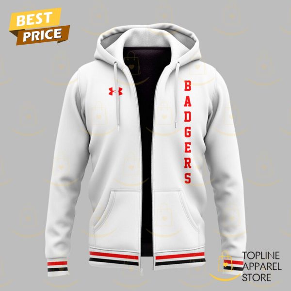 Wisconsin Badgers Basketball Design Zip Hoodie