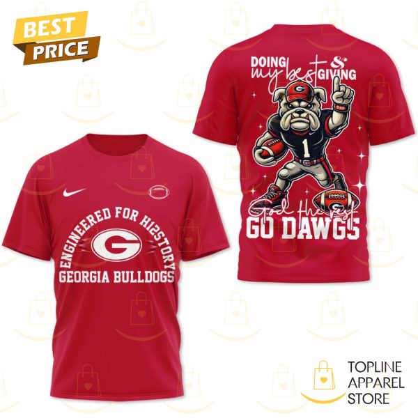 Georgia Bulldogs Engineered For H12story 3D T-Shirt