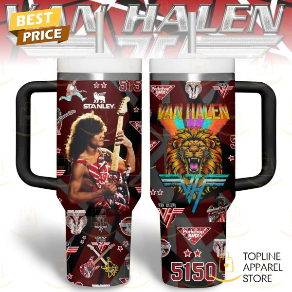 Van Halen I Dont Feel Tardy Tumbler With Handle And Straw