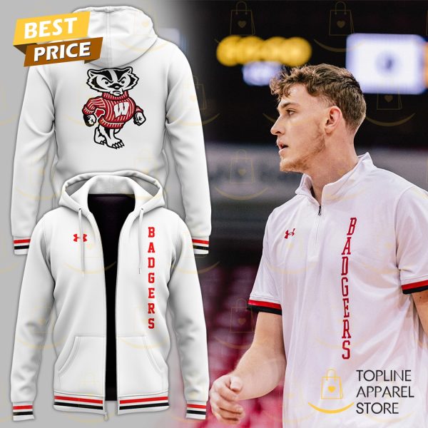 Wisconsin Badgers Basketball Design Zip Hoodie