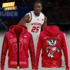 Wisconsin Badgers Basketball Design Zip Hoodie