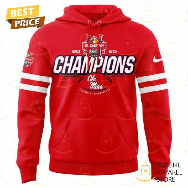 2025 Ole Miss Rebels Taxslayer Gator Bowl Champions Hoodie