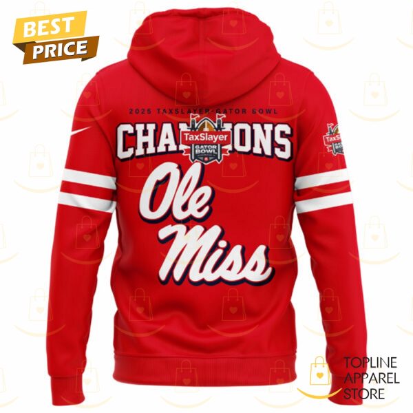 2025 Taxslayer Gator Bowl Champions Ole Miss Rebels Hoodie