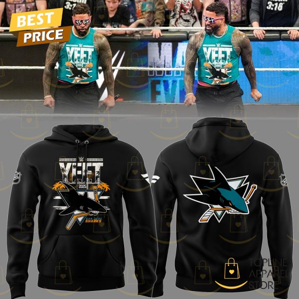 Yeet 2025 San Jose Sharks x WWE Hoodie – Black