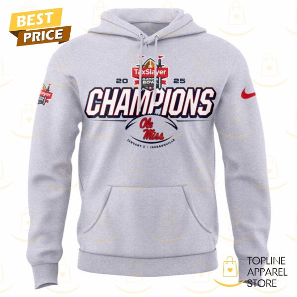 Ole Miss Rebels Taxslayer Gator Bowl Champions 2025 Hoodie