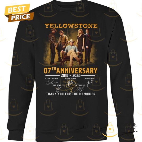 Yellowstone 07th Anniversary 2018-2025 Signature Thank You For The Memories Unisex T-Shirt