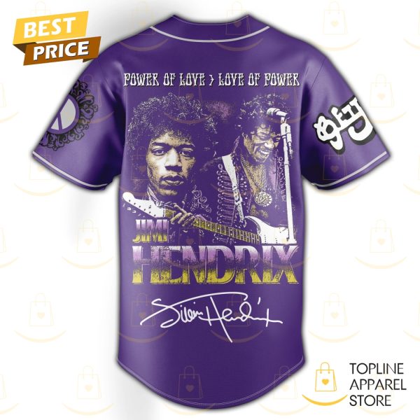 Jimi Hendrix Power Of Love Baseball Jersey