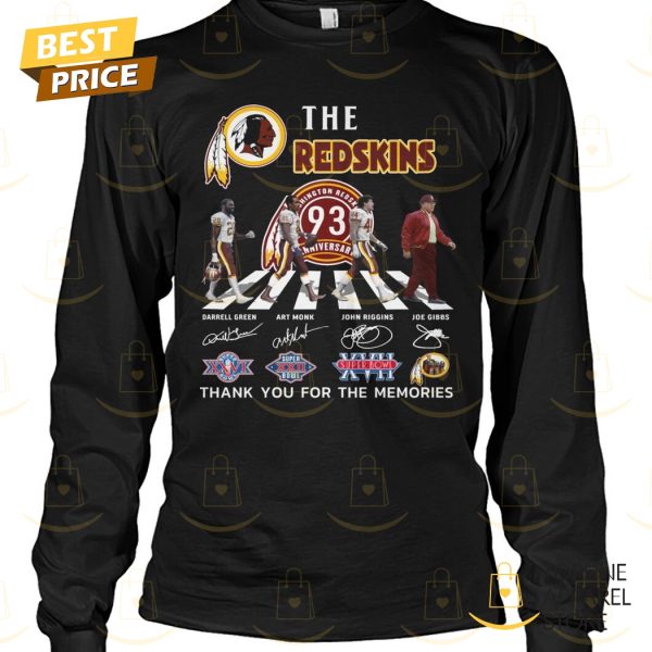 The Redskins – Washington Commanders  93 Anniversary Signature Thank You For The Memories Unisex T-Shirt