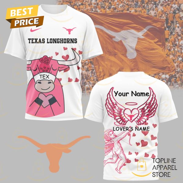 Personalized Texas Longhorns Happy Valentina 3D T-Shirt