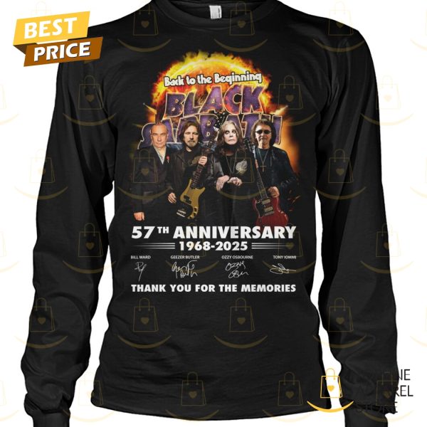 Black Sabbath 57th Anniversary 1968-2025 Signature Thank You For The Memories Unisex T-Shirt