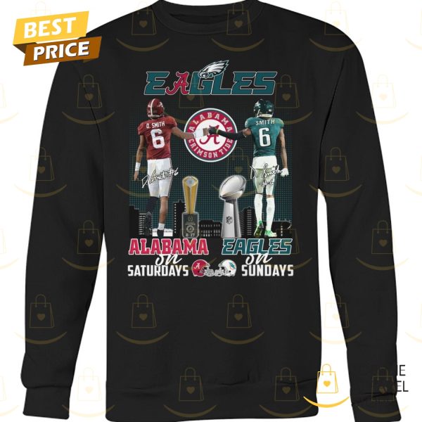 Alabama Crimson Tide On Saturdays x Philadelphia Eagles Sunday Signature Unisex T-Shirt