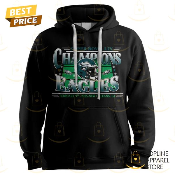 Philadelphia Eagles Super Bowl LIX Champions 2024 Signature Hoodie