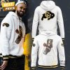 2025 Colorado Buffs Basketball Design White Hoodie