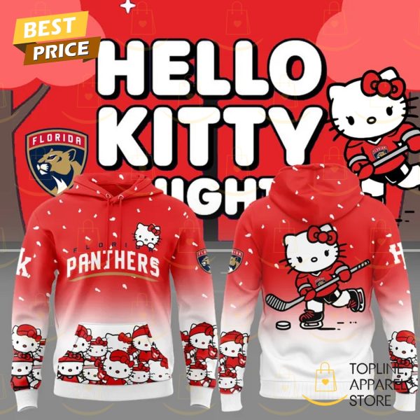 2025 Florida Panthers x Hello Kitty Hoodie – Red