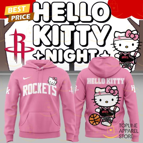 2025 Houston Rockets x Hello Kitty Hoodie – Pink