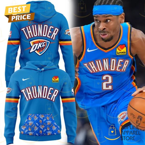 2025 Oklahoma City Thunder Basketball Hoodie – Blue