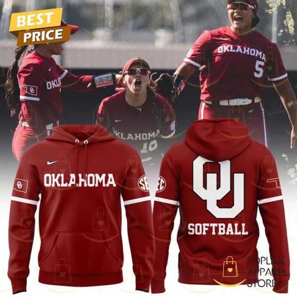 2025 Oklahoma Sooners Women Softball Hoodie – Red