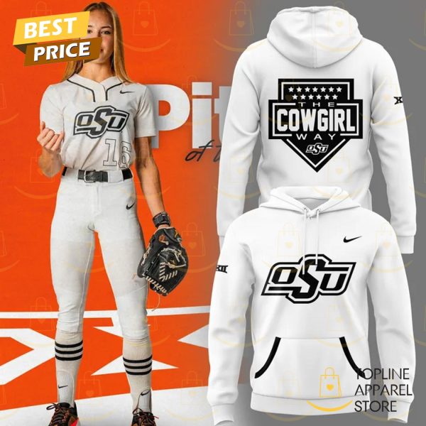 2025 OSU Cowgirl Softball Hoodie – White