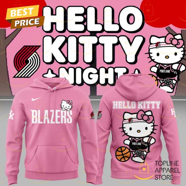 2025 Portland Trail Blazers x Hello Kitty Hoodie – Pink