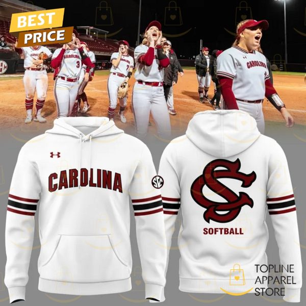 2025 South Carolina Gamecocks Softball Hoodie – White