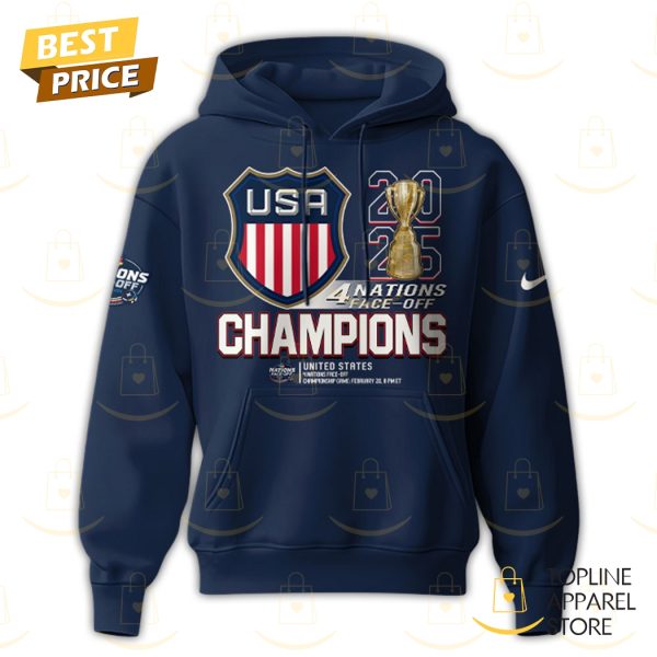 USA Hockey 2025 4 Nations Face-Off Champions Hoodie